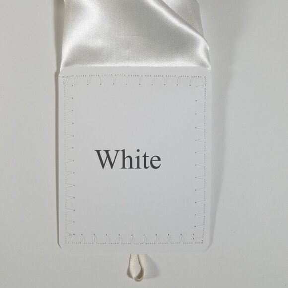 New - Men's 2 PT White Satin Pre-Folded Pocket Square Insert - Picture 4 of 8